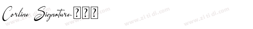 Corline Signature字体转换